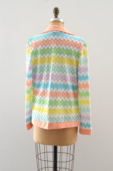 70's Pastel Stripe Top Set