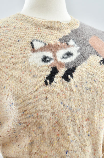 Oat Fleck Fox Sweater / small medium