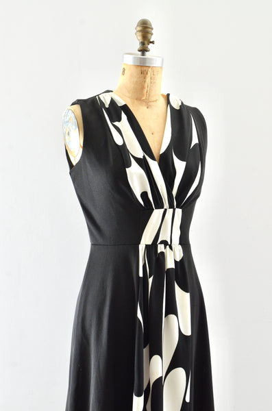 70's Abstract Dress / S