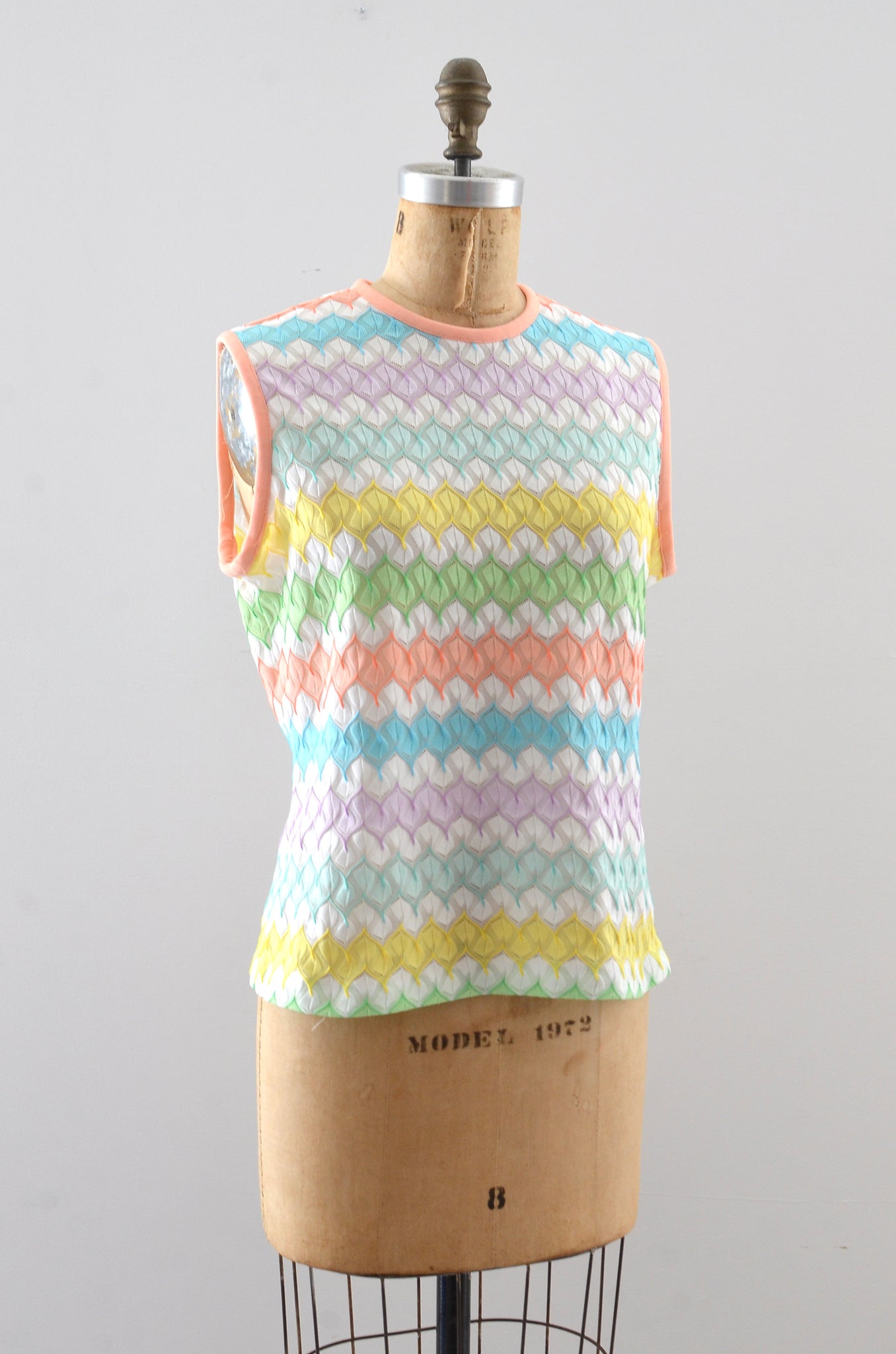 70's Pastel Stripe Top Set