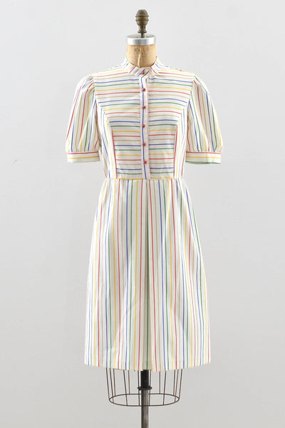 Vintage 70s Candy Stripe Dress