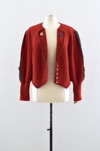 Cherry Wool Cardigan