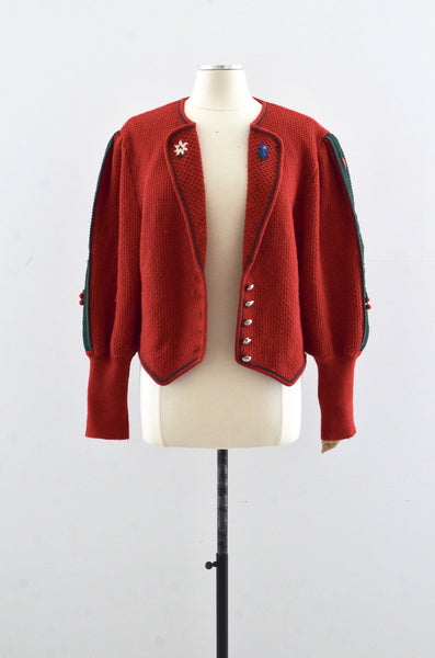 Cherry Wool Cardigan