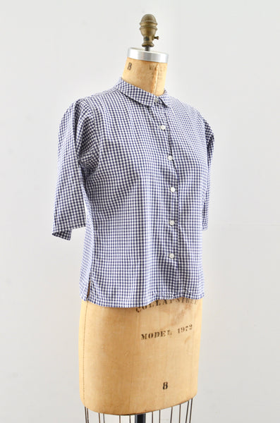 Vintage Gingham Top / XXS XS