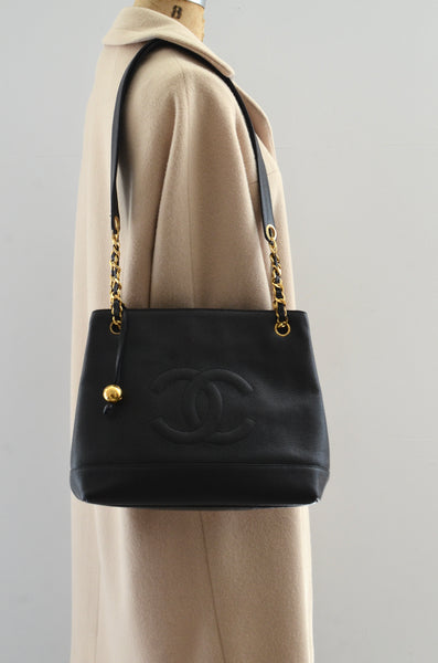 Chanel Vintage Caviar Dome Tote Bag