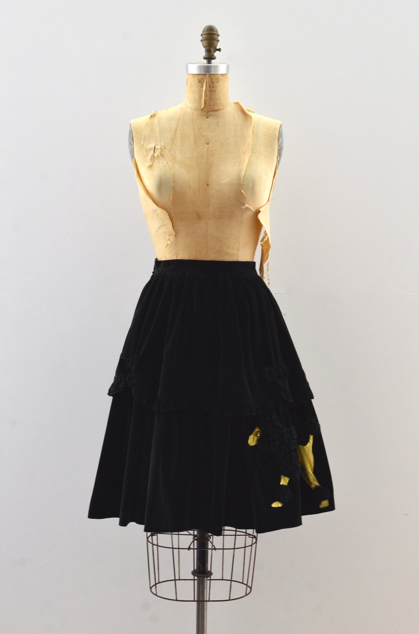 Vintage Poodle Velvet Skirt