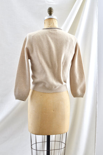 Vintage 50's Angora Cropped Sweater Cardigan