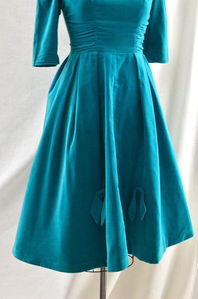 1950's Jewel Velveteen Dress