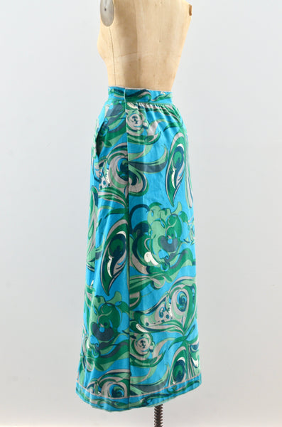 1960's Emilio Pucci Velvet Maxi Skirt
