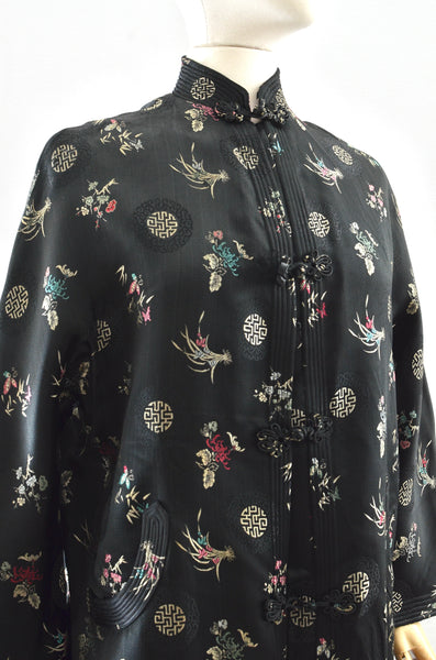 Black Floral Oriental Jacket / medium