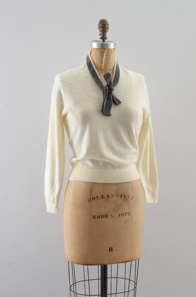 reserved… 50's Light Cream Sweater