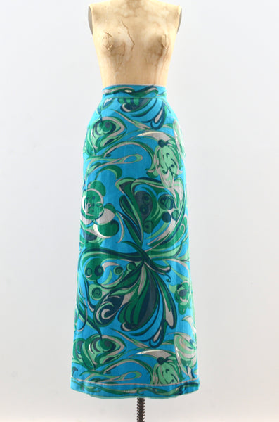 1960's Emilio Pucci Velvet Maxi Skirt