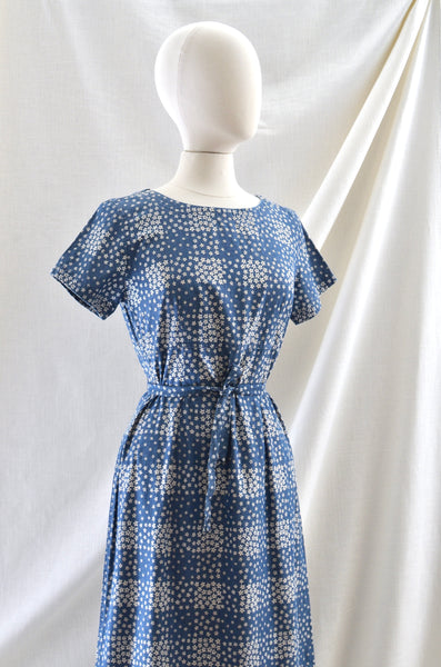 Vintage Grid Floral Dress