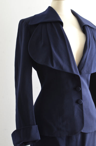 50's Sue Joy  Gabardine Suit / M