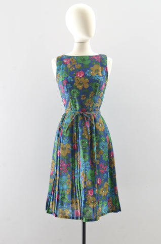 50's Belted Dress / small medium