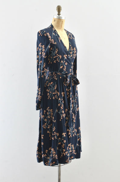 "First Bloom" Diane Von Furstenberg Wrap Dress /  xxs small