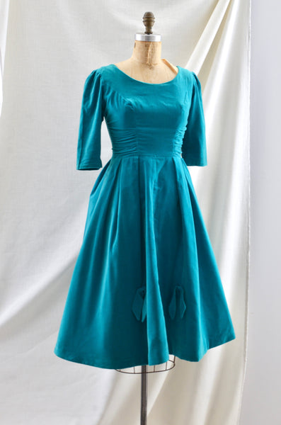 1950's Jewel Velveteen Dress