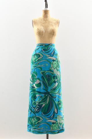 1960's Emilio Pucci Velvet Maxi Skirt