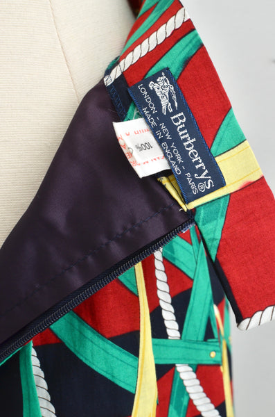 Vintage Burberrys "Archive" Cotton Midi Skirt