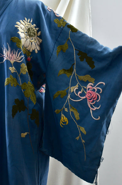 Antique 1920's Silk Embroidered Kimono