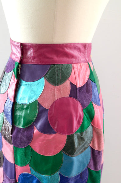 Dolce & Gabbana Patchwork Leather Skirt