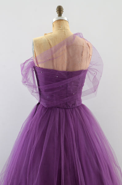 Vintage 50's Orchid Purple Tulle Fred Perlberg Dress