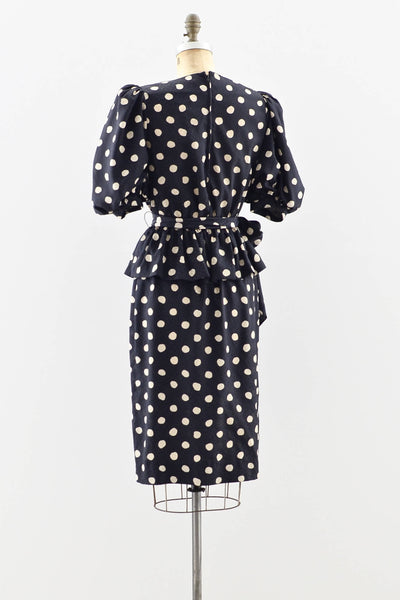 80's Polka Dot Dress - Pickled Vintage