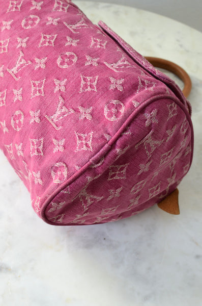 Rare Louis Vuitton Pink Denim Neo Speedy Handbag