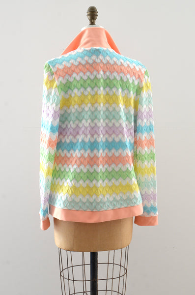 70's Pastel Stripe Top Set