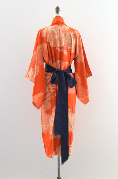 Orange Blossom Vintage Kimono