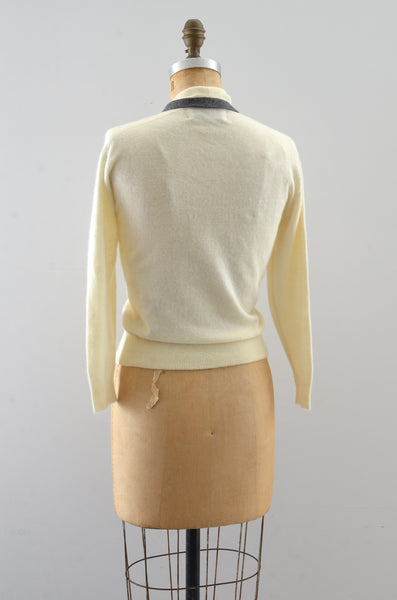 reserved… 50's Light Cream Sweater