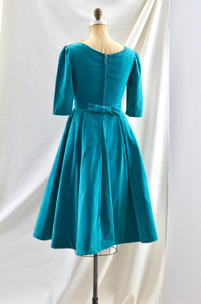 1950's Jewel Velveteen Dress