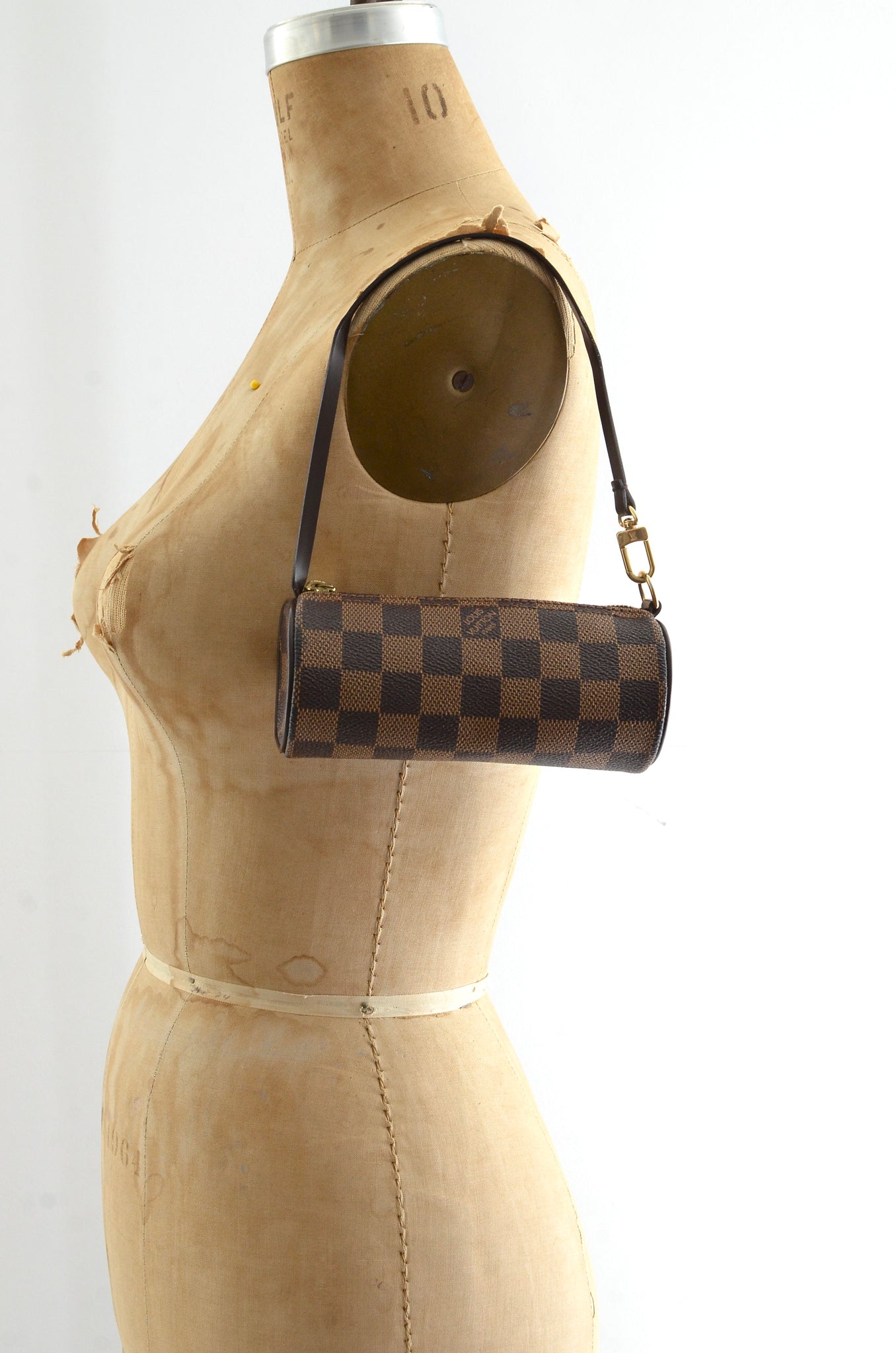 LOUIS VUITTON Damier Ebene Mini Papillon Pouch Handbag For Sale at 1stDibs