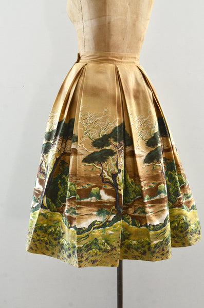 1950's "Sunset" Lone Cypress Skirt / small