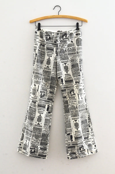 Vintage 1960's It's Pantime Newspaper Pants