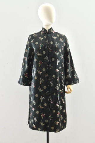 Black Floral Oriental Jacket / medium