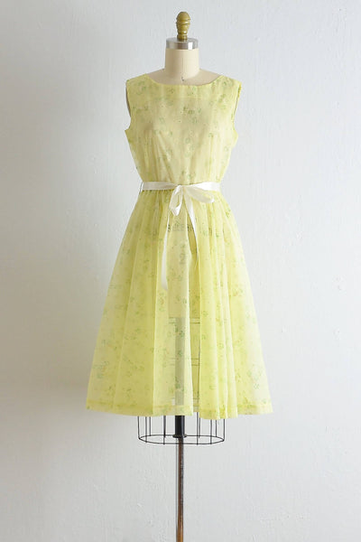 Vintage 1950s Limoncello Sheer Dress - Pickled Vintage