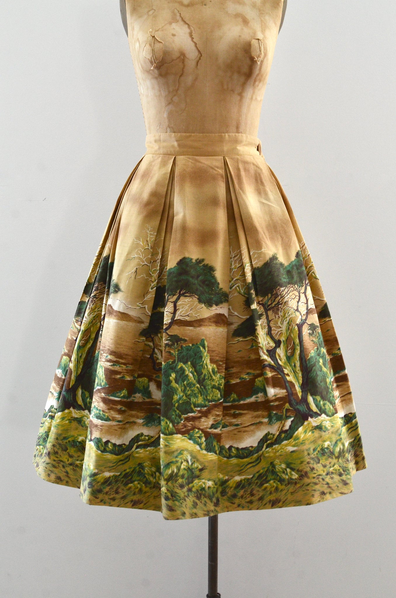 1950's "Sunset" Lone Cypress Skirt / small