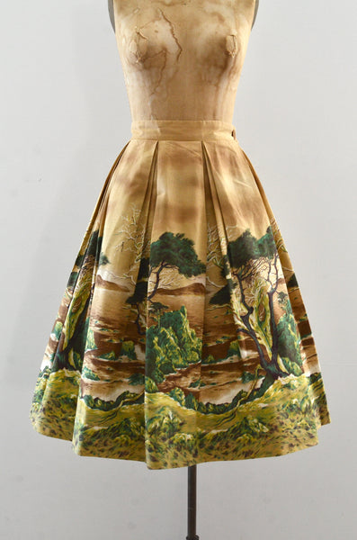 1950's "Sunset" Lone Cypress Skirt / small