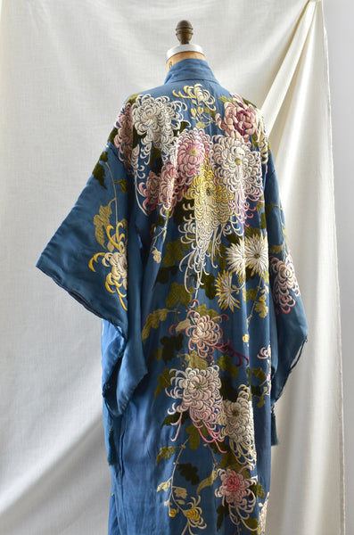 Antique 1920's Silk Embroidered Kimono