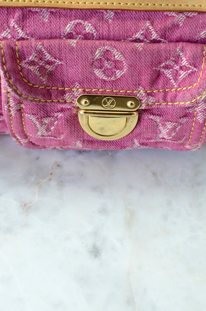 Vintage Louis Vuitton Neo Speedy Pink Denim Monogram Gold Hardware in 2023
