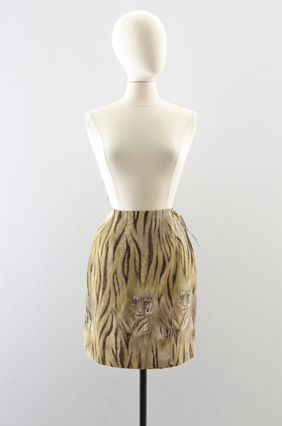 Vintage Tiger Mini Skirt