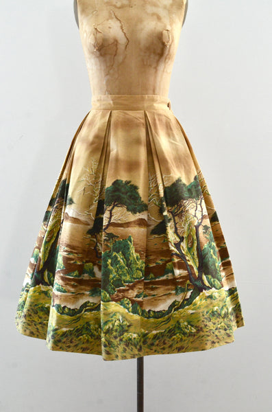 1950's "Sunset" Lone Cypress Skirt / small