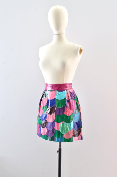 Dolce & Gabbana Patchwork Leather Skirt