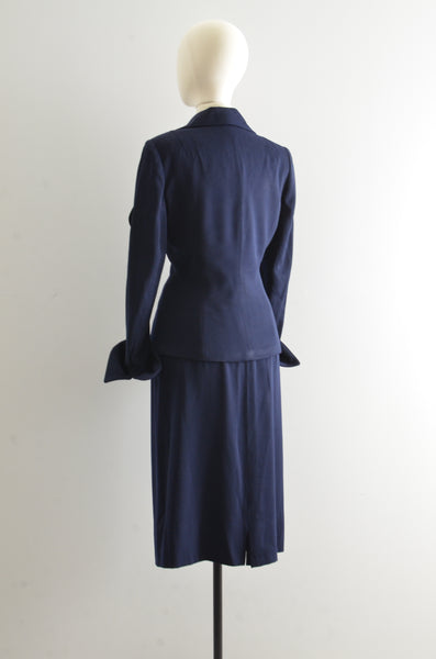 50's Sue Joy  Gabardine Suit / M