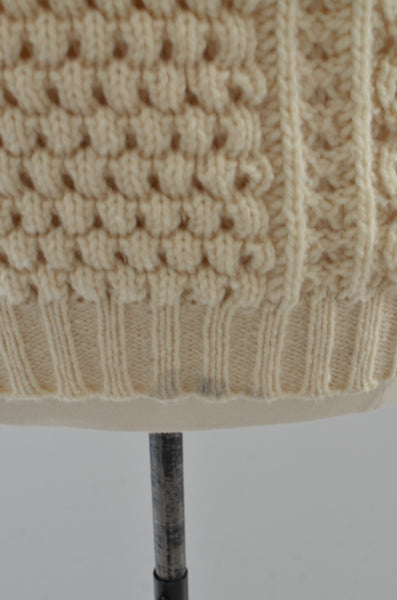 Handloomed Cable Knit Sweater / S M