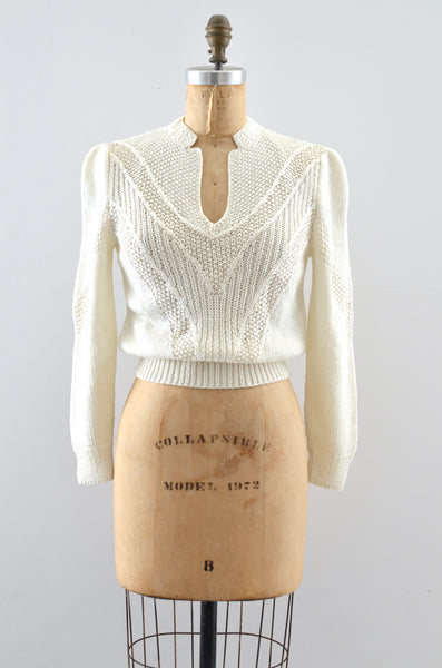 Vintage Cropped Sweater / S