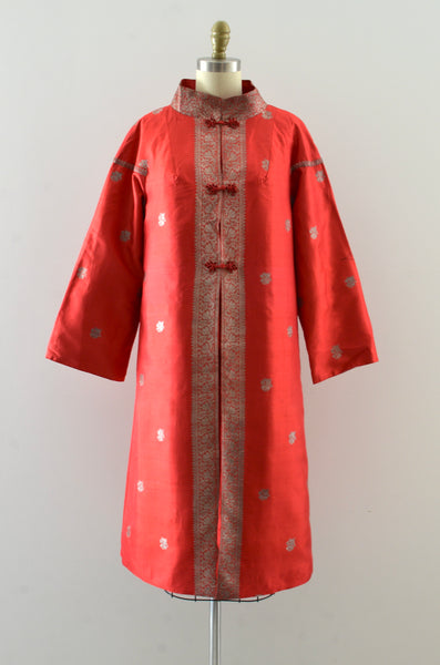 Vintage 50's Red Silk Dress Set