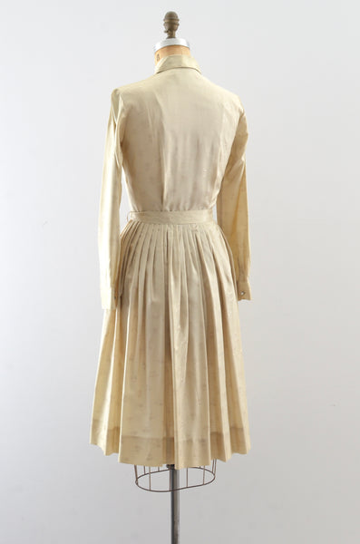 50's Light Beige Shirtdress