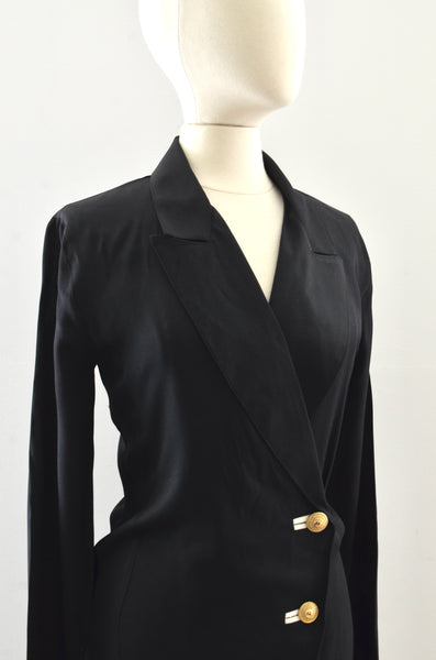 Vintage 80's Tuxedo Dresss / S